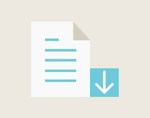 Biely list so šípkou na strane reprezentujúca stiahnuteľný obsah